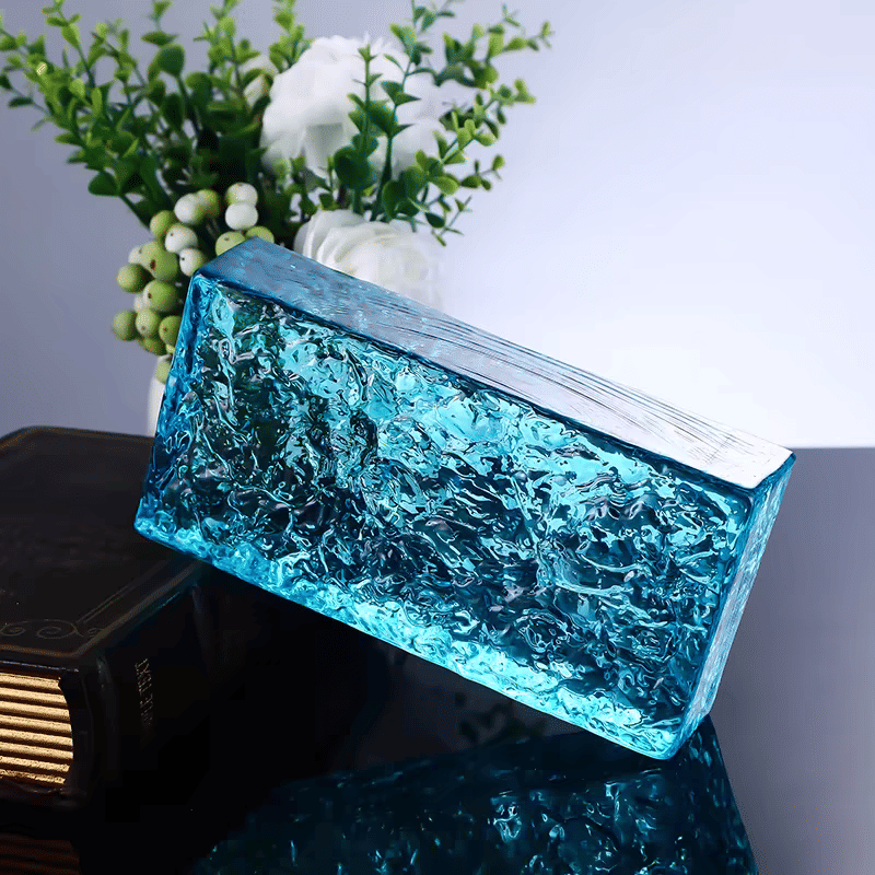 บล็อกแก้ว TIMELESS TILES รุ่น ICE 20X10X5 ซม. สีฟ้าใส TRANSPARENT BLUE